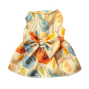 Cute Dog Floral Dress