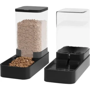 Automatic Pet Feeder and Water Dispenser Set